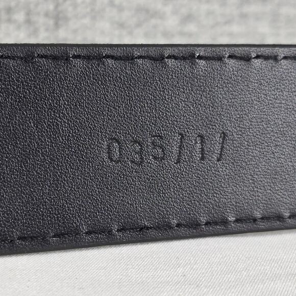 VERA PELLE BLACK LEATHER BELT — HANDMADE IN ITALY • CHROME BUCKLE •  STYLE 035/1 - Picture 10 of 11